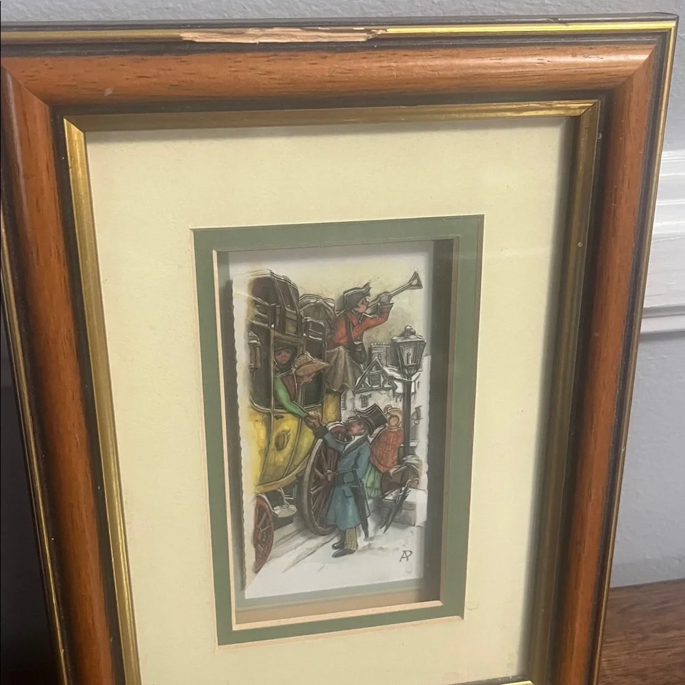 VINTAGE FRAMED ANTON PIECK Framed Vintage Dutch Art 3 D decoupage HOME DECOR
